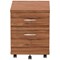 Impulse 2 Drawer Mobile Pedestal, Walnut