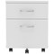 Impulse 2 Drawer Mobile Pedestal, White