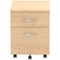 Impulse 2 Drawer Mobile Pedestal, Maple