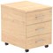 Impulse 3 Drawer Mobile Pedestal, Maple