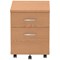 Impulse 2 Drawer Mobile Pedestal, Oak