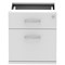 Impulse Fixed 2 Drawer Pedestal, White