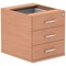 Impulse Fixed 3 Drawer Pedestal, Beech