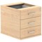 Impulse Fixed 3 Drawer Pedestal, Maple