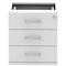 Impulse Fixed 3 Drawer Pedestal, White