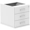 Impulse Fixed 3 Drawer Pedestal, White