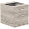 Impulse Fixed 2 Drawer Pedestal, Grey Oak