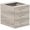 Impulse Fixed 3 Drawer Pedestal - Grey Oak