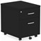 Impulse 2 Drawer Mobile Pedestal, Black