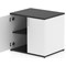 Impulse Two-Tone Desk High Cupboard, 1 Shelf, 730mm High, Black and White