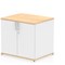 Impulse Two-Tone Desk High Cupboard, 1 Shelf, 730mm High, Maple and White