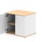 Impulse Two-Tone Desk High Cupboard, 1 Shelf, 730mm High, Maple and White