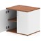 Impulse Two-Tone Desk High Cupboard, 1 Shelf, 730mm High, Walnut and White