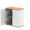 Impulse Two-Tone Low Cupboard, 1 Shelf, 800mm High, Beech and White