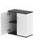 Impulse Two-Tone Low Cupboard, 1 Shelf, 800mm High, Black and White