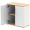 Impulse Two-Tone Low Cupboard, 1 Shelf, 800mm High, Maple and White