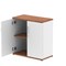 Impulse Two-Tone Low Cupboard, 1 Shelf, 800mm High, Walnut and White