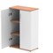 Impulse Two-Tone Medium Cupboard, 2 Shelves, 1200mm High, Beech and White