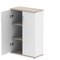 Impulse Two-Tone Medium Cupboard, 2 Shelves, 1200mm High, Grey Oak and White