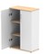 Impulse Two-Tone Medium Cupboard, 2 Shelves, 1200mm High, Maple and White