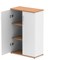 Impulse Two-Tone Medium Cupboard, 2 Shelves, 1200mm High, Oak and White