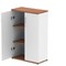 Impulse Two-Tone Medium Cupboard, 2 Shelves, 1200mm High, Walnut and White