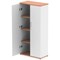 Impulse Two-Tone Tall Cupboard, 3 Shelves, 1600mm High, Beech and White