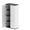 Impulse Two-Tone Tall Cupboard, 3 Shelves, 1600mm High, Black and White