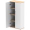 Impulse Two-Tone Tall Cupboard, 3 Shelves, 1600mm High, Maple and White