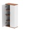 Impulse Two-Tone Tall Cupboard, 3 Shelves, 1600mm High, Walnut and White