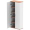 Impulse Two-Tone Extra Tall Cupboard, 4 Shelves, 2000mm High, Beech and White