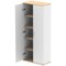 Impulse Two-Tone Extra Tall Cupboard, 4 Shelves, 2000mm High, Maple and White