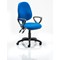 Eclipse Plus II Operator Chair, Blue, With Fixed Height Loop Arms