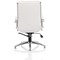 Classic Executive Chair Medium Back White With Arms With Chrome Glides