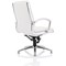 Classic Executive Chair Medium Back White With Arms With Chrome Glides