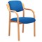 Jemini Wood Frame Arm Chair, Blue