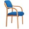 Jemini Wood Frame Arm Chair, Blue