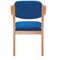 Jemini Wood Frame Arm Chair, Blue