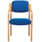 Jemini Wood Frame Arm Chair, Blue