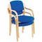 Jemini Wood Frame Arm Chair, Blue