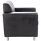 Avior Executive Reception Leather Faced Armchair, Black