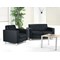 Avior Executive Reception Leather Faced Sofa, Black