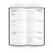 Q-Connect Slim Portrait Desk Diary, Week To View, Black, 2025