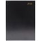 Q-Connect A4 Desk Diary, 2 Pages Per Day, Black, 2025