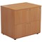 Jemini 2 Drawer Desk Side Filing Cabinet, 800x600x730mm, Beech