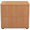 Jemini 2 Drawer Desk Side Filing Cabinet, 800x600x730mm, Beech