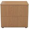 Jemini 2 Drawer Desk Side Filing Cabinet, 800x600x730mm, Oak