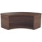 Jemini Reception Modular Corner Riser Unit, 800x800x400mm, Walnut