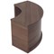 Jemini Reception Modular Corner Riser Unit, 800x800x400mm, Walnut