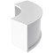 Jemini Reception Modular Corner Riser Unit, 800x800x400mm, White